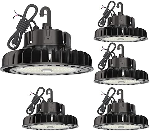 Hyperlite 5pack LED LED BAY Light 200W Lightble 28000LM （200W an תאורת LED Bay Bay Dimable Dimable |